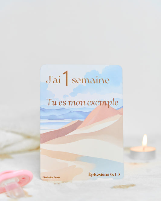 Carte bébé 1 semaine