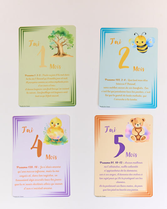 Coffret de Cartes Inspirantes : Versets Bibliques pour chaque Mois de l'année