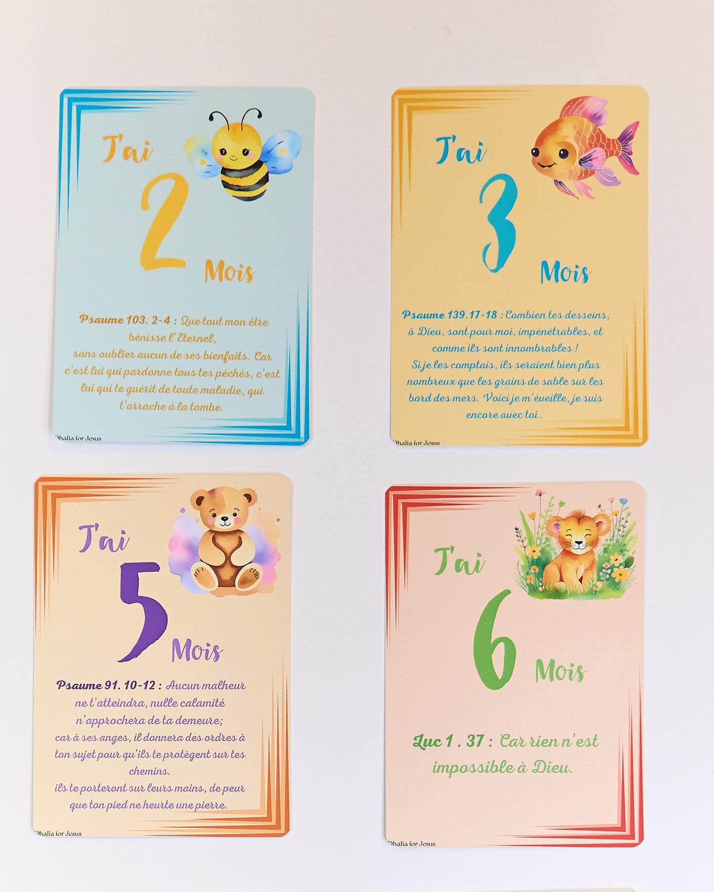 Coffret de Cartes Inspirantes : Versets Bibliques pour chaque Mois de l'année
