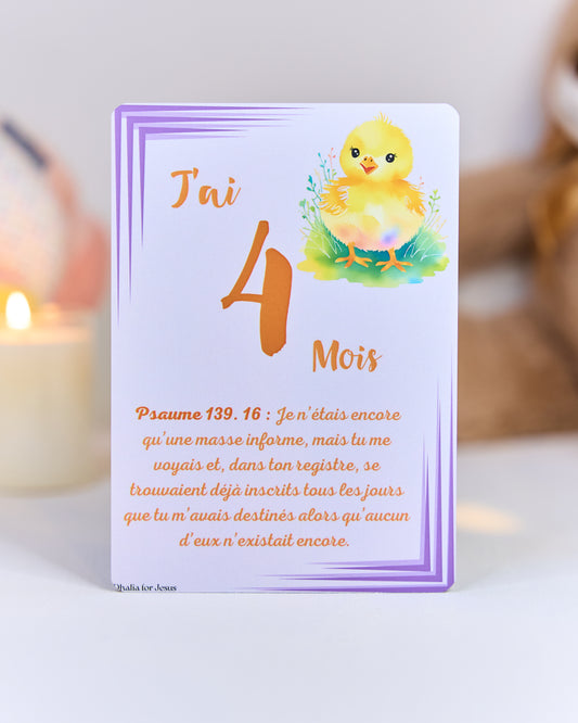 Carte bébé 4 mois