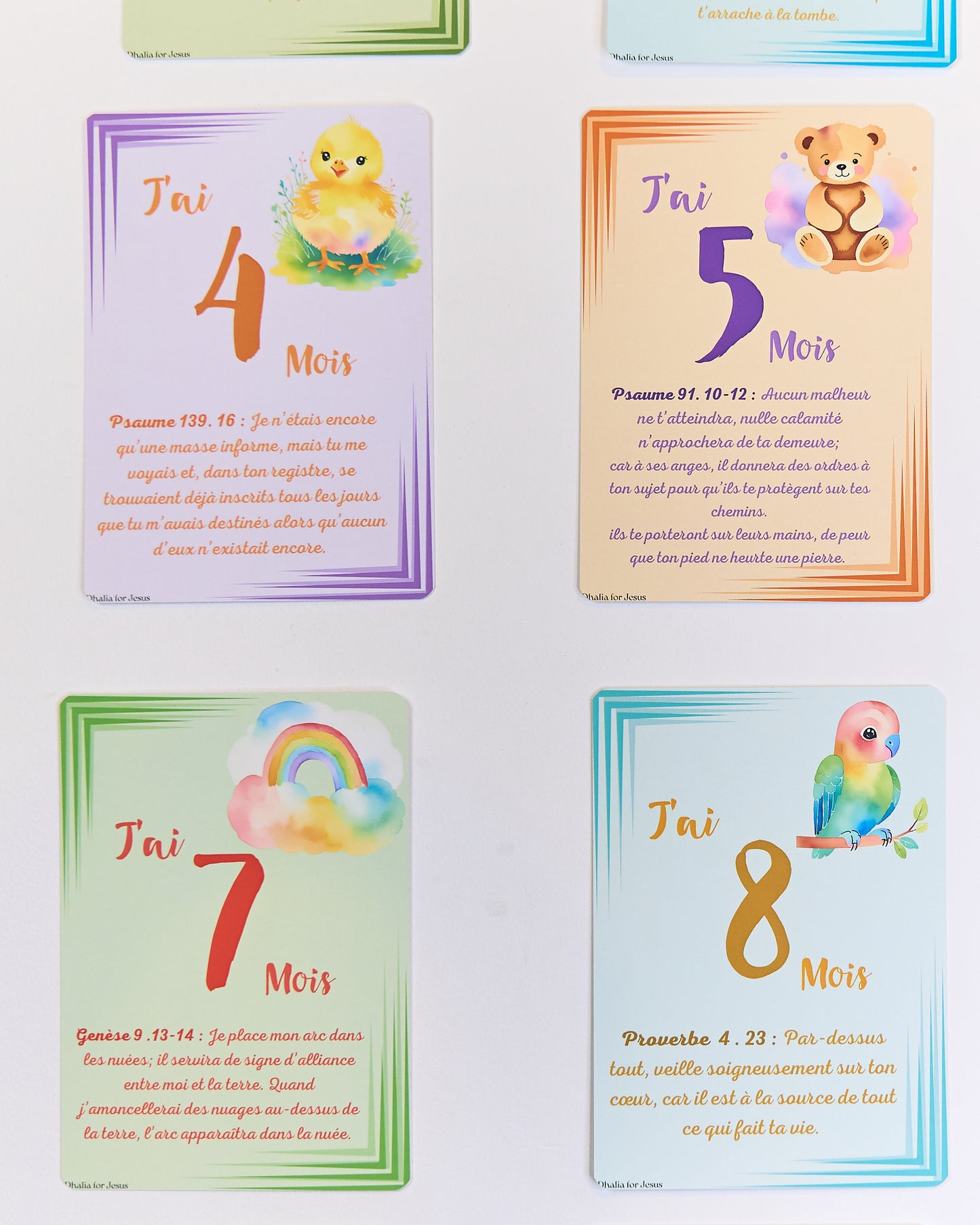 Coffret de Cartes Inspirantes : Versets Bibliques pour chaque Mois de l'année