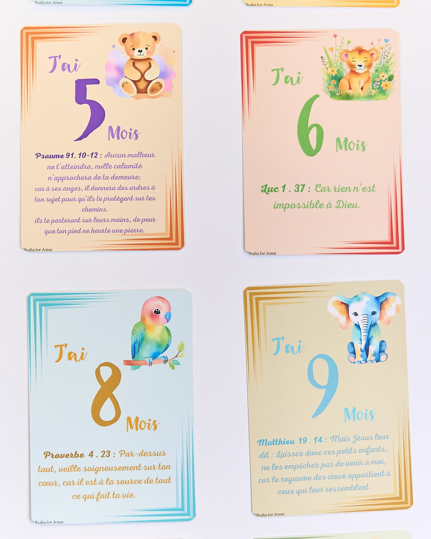 Coffret de Cartes Inspirantes : Versets Bibliques pour chaque Mois de l'année