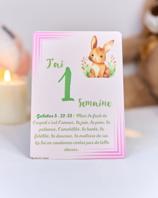 Carte bébé 1 semaine