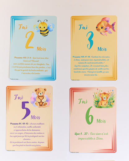 Coffret de Cartes Inspirantes : Versets Bibliques pour chaque Mois de l'année