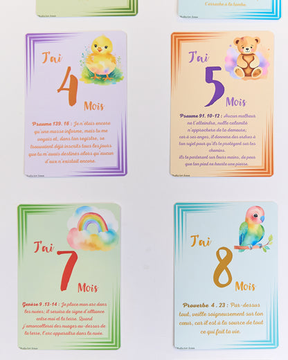Coffret de Cartes Inspirantes : Versets Bibliques pour chaque Mois de l'année
