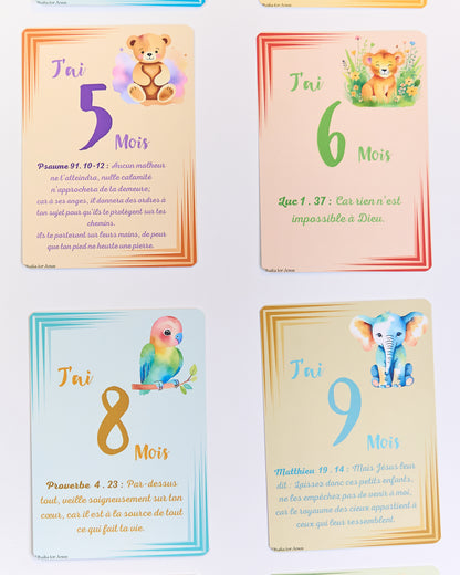 Coffret de Cartes Inspirantes : Versets Bibliques pour chaque Mois de l'année