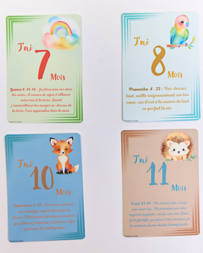 Coffret de Cartes Inspirantes : Versets Bibliques pour chaque Mois de l'année