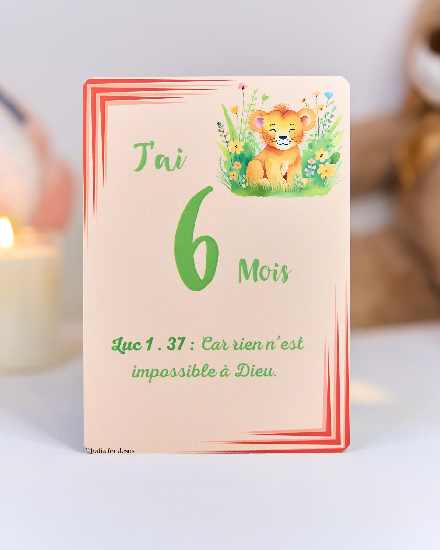 Carte bébé 6 mois